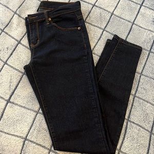 Dark wash skinny jeans